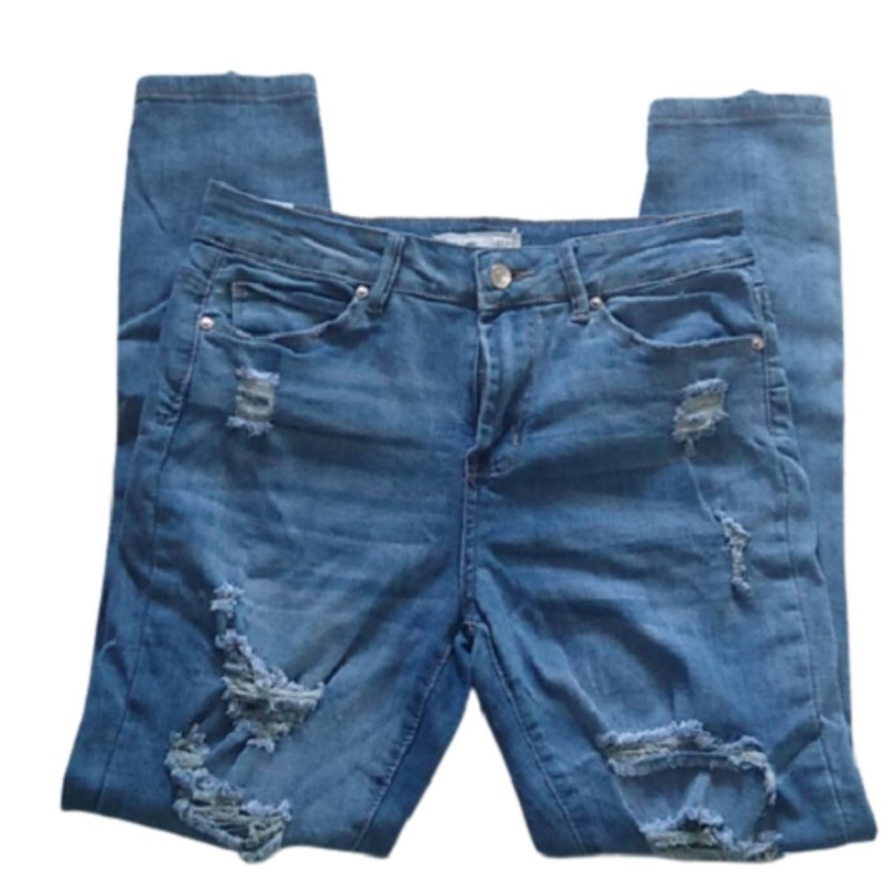 Almost Famous Destructed Skinny Jeans, 5